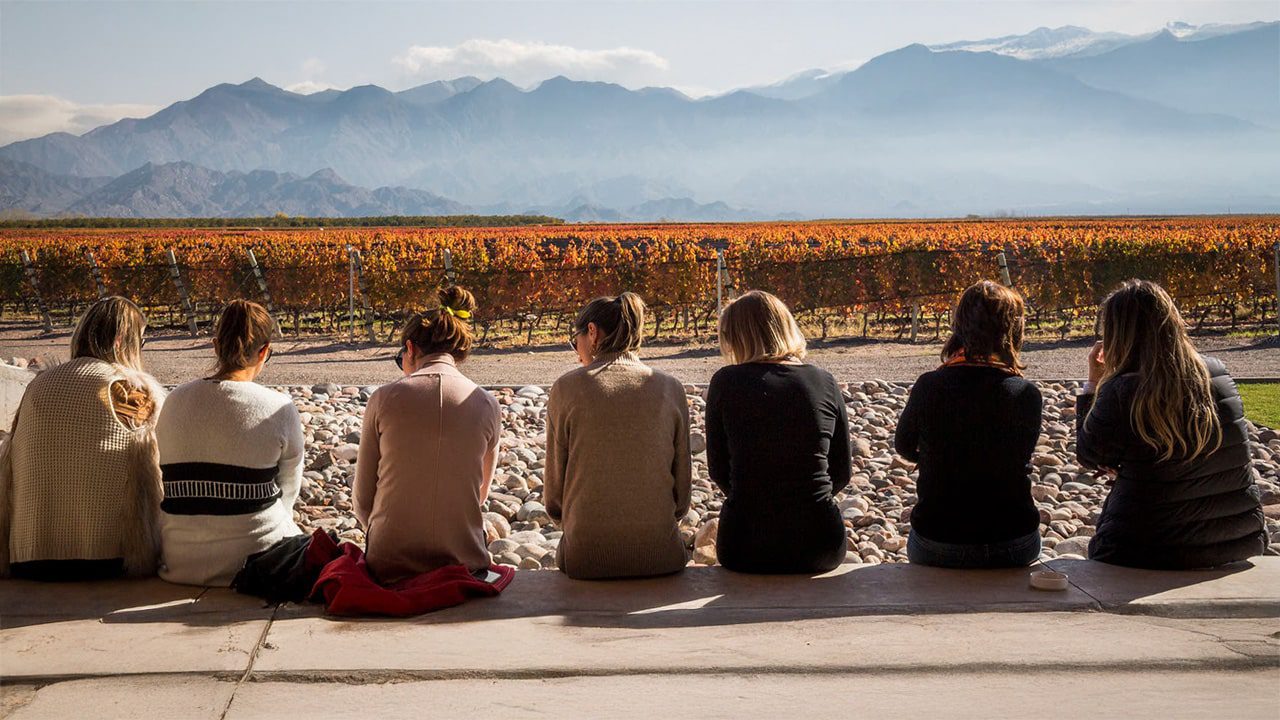 Corporate group enjoying Mendoza wine tour
